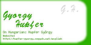 gyorgy hupfer business card